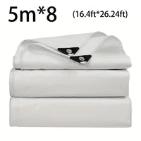Bâche blanche imperméable en polyéthylène 0,3 mm, abri solaire et jardin, 19 tailles