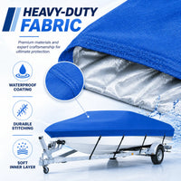 Housse bateau remorquable imperméable polyester 190T, 3 coloris, pour bateau de 3,35 à 6,71 m