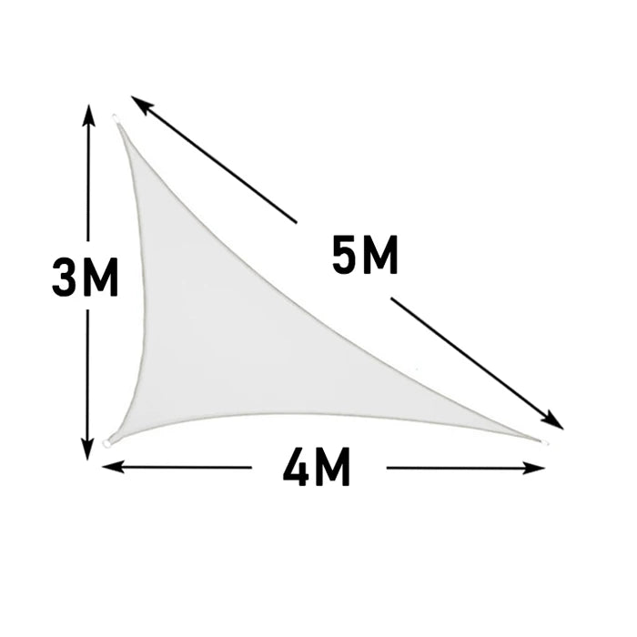 Voile d'ombrage blanche en Oxford 420D, carrée, rectangulaire ou triangulaire