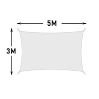 Voile d'ombrage blanche en Oxford 420D, carrée, rectangulaire ou triangulaire