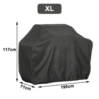 Housse barbecue gaz ou charbon imperméable, Oxford polyester noir, 7 tailles dont une ronde