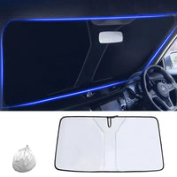Pare-soleil pare-brise voiture argenté, 2 tailles, 128 x 65 ou 132 x 80 cm