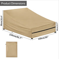 Housse bain de soleil imperméable Oxford, 2 coloris, 210 x 75 ou 210 x 150 cm