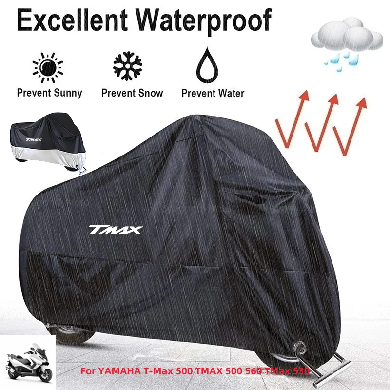 Housse moto pour Yamaha T-Max 500, 530 et 560, imperméable, anti-UV, 7 tailles, deux coloris