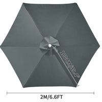 Toile de remplacement parasol 6 ou 8 baleines, imperméable anti-UV, Ø 2 à 3 m