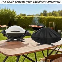 Housse barbecue pour Weber Q200, Q220 et Q2000, polyester noir, 67 x 44 ou 82 x 48 cm