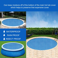 Bâche à bulles piscine rectangulaire ou ronde bleue, isolation thermique, 7 dimensions