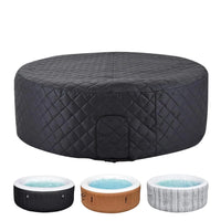 Housse spa gonflable ronde matelassée noire, Ø 208 cm et hauteur 70 cm