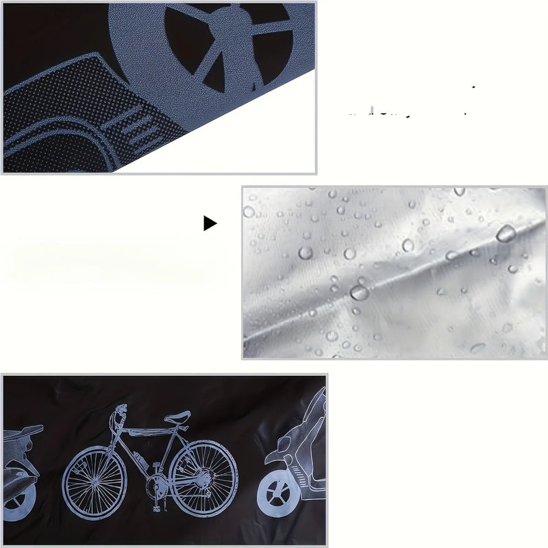 Housse de vélo imperméable et anti-poussière, intérieur et extérieur, grise ou noire