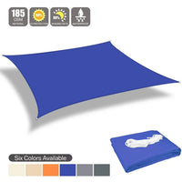 Voile d'ombrage rectangulaire anti-UV pour patio et terrasse, polyester 185 g/m², 7 coloris