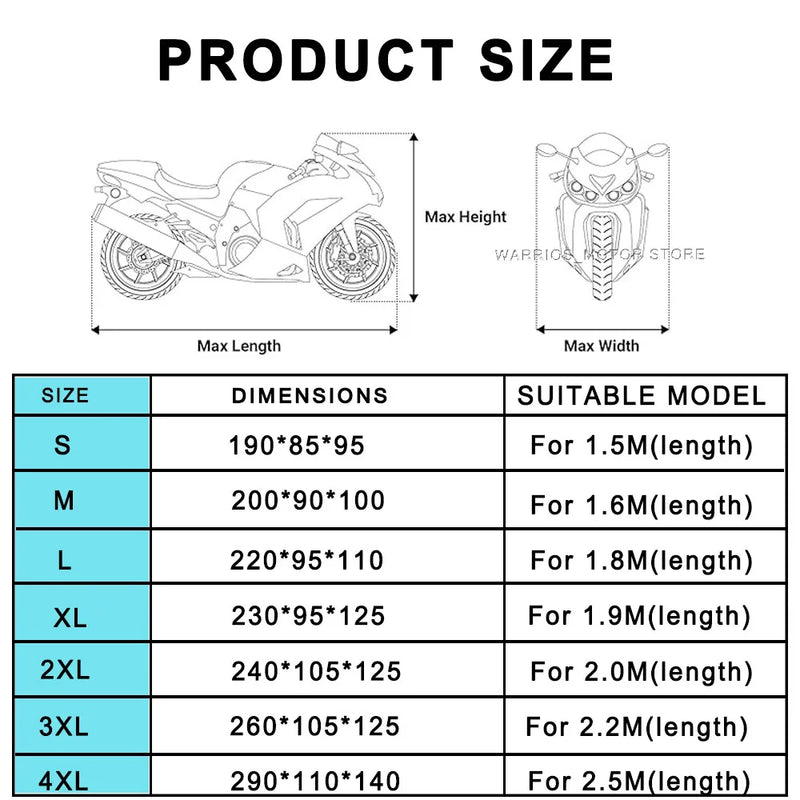 Housse moto pour Kawasaki Z650, Z750, Z800, Z900, Oxford 210D noir ou argent, imperméable, anti-UV