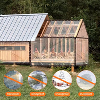 Bâche transparente imperméable à œillets avec corde, 5 tailles de 2x2 à 3x4 m