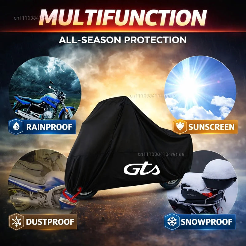 Housse scooter pour Vespa GTS, GTS Super et GTV, polyester 190T imperméable, anti-UV, 6 tailles