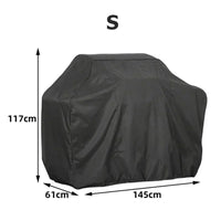 Housse de barbecue imperméable à revêtement PVC, anti-UV, 8 tailles, noir