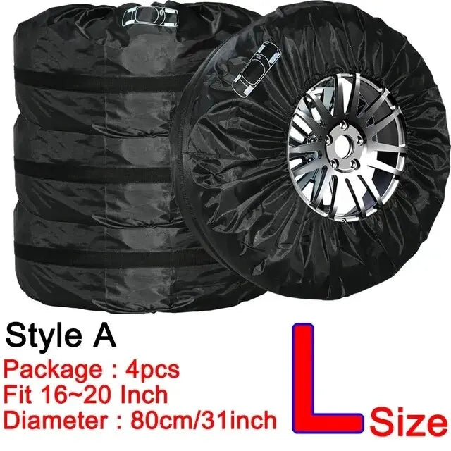 Housses de pneus en polyester 190T ou 210T, lot de 4, 13 à 20 pouces