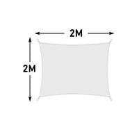 Voile d'ombrage blanche en Oxford 420D, carrée, rectangulaire ou triangulaire