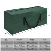 Sac de rangement pour coussins de salon de jardin, Oxford imperméable, 3 coloris, 3 tailles