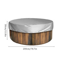 Housse ronde pour spa imperméable avec cordon de serrage, jusqu'à 200 x 30 cm, 5 coloris