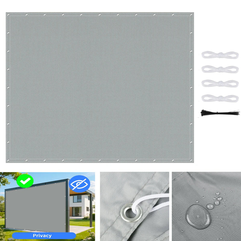 Bâche pour pergola imperméable avec œillets et cordes, 2 x 2 à 4 x 5 m