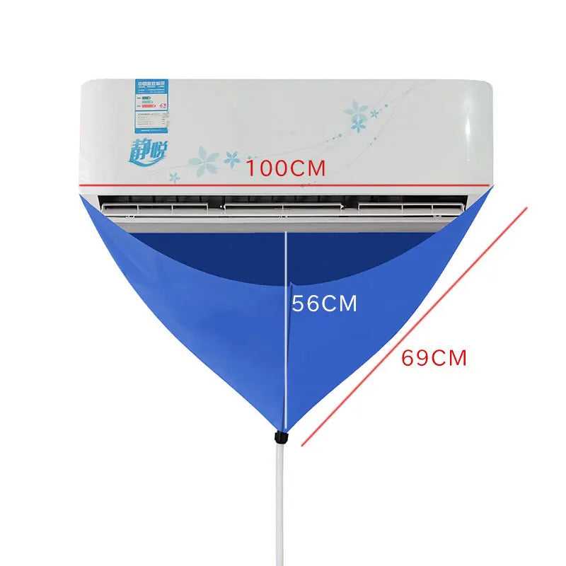 Bâche de nettoyage climatiseur mural étanche en PVC, 100 x 56 cm, avec ou sans tuyau