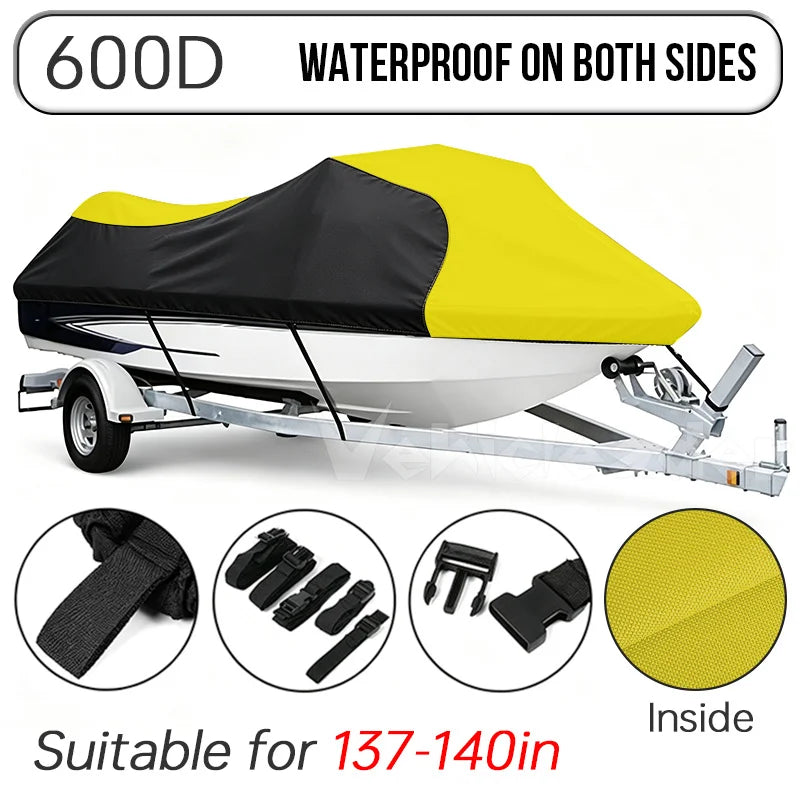Housse de jet ski remorquable imperméable 600D, tailles L et XL, 6 coloris