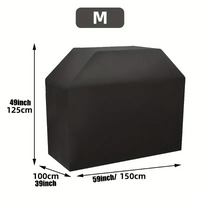 Housse de barbecue universelle étanche et anti-poussière en polyester enduit, 7 tailles