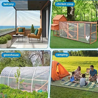 Bâche transparente anti-UV à œillets et bords renforcés marron, pergola, balcon, serre, 10 tailles