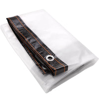 Bâche transparente en polyéthylène à œillets et bordure noire, de 1,5x1,5 à 3x2,5 m