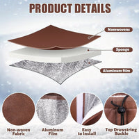 Housse d'hivernage pour pied de palmier avec jupe isolante de 100 cm, marron ou gris