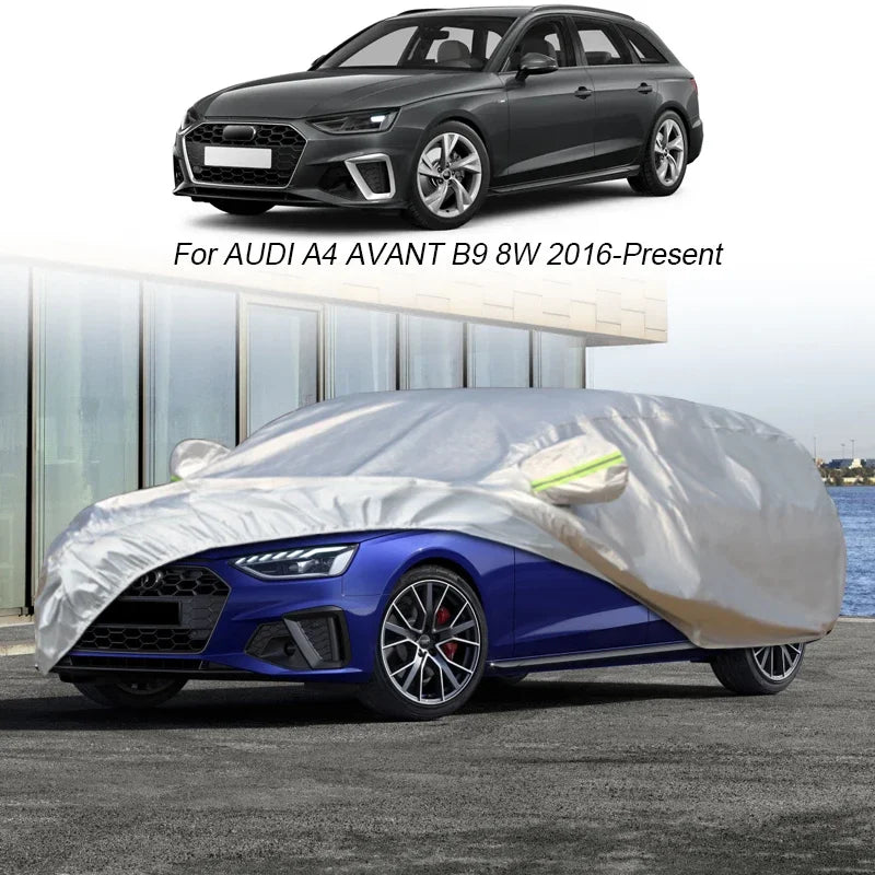 Housse voiture pour Audi A1 Hatchback GB, polyester 270T argent, anti-neige