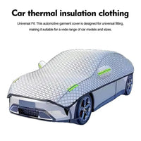 Demi-housse voiture anti-gel et anti-UV à isolation thermique, pour monospace, berline, SUV et compacte