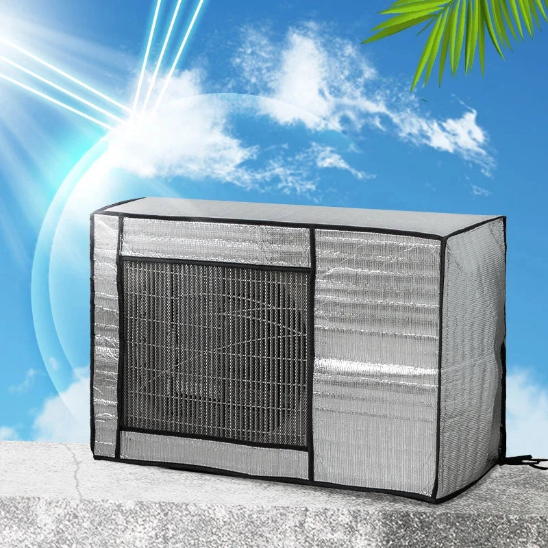 Housse de climatiseur extérieur en aluminium, façade en maille, 5 tailles de 75 à 105 cm
