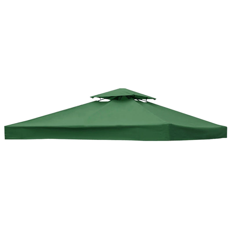 Toit de remplacement pour tonnelle 3 x 3 m, polyester 300D à double toit, vert ou beige