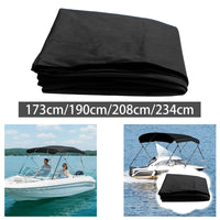 Toile de remplacement pour bimini de bateau 4 arceaux, noire, Oxford PVC, 4 tailles