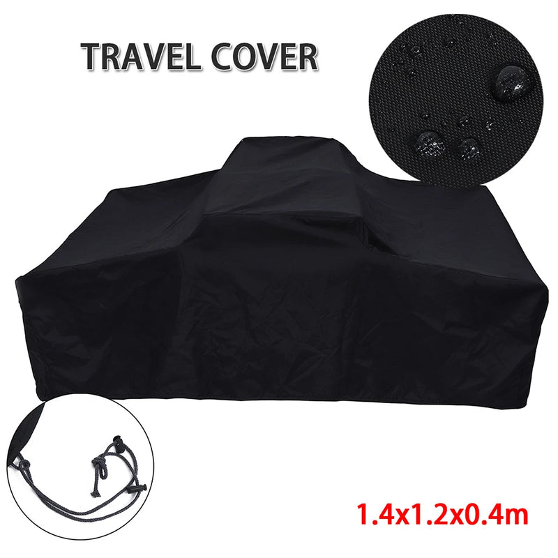 Housse de tente de toit imperméable en Oxford 210D noir, 140 x 120 x 40 cm, cordon de serrage