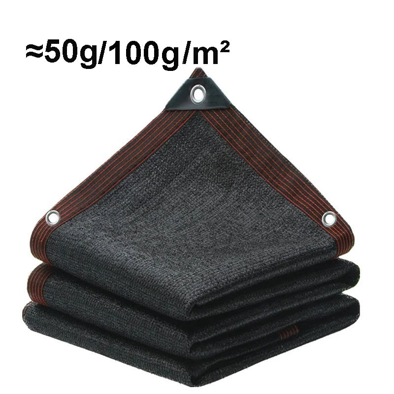Voile d'ombrage noire anti-UV en polyéthylène, 2 grammages, de 2 x 2 à 8 x 10 m