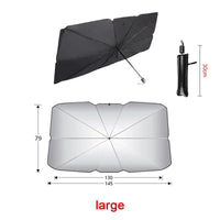 Pare-soleil voiture parapluie pliable pour pare-brise, avec ou sans encoche en V