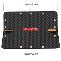 Protection pare-brise magnétique 12 aimants, 238x218 cm, anti-givre et anti-neige pour voiture, SUV et monospace