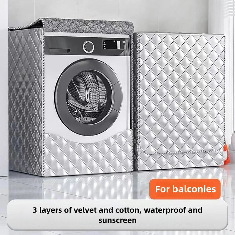 Housse de machine à laver imperméable, matelassée 3 couches ou lisse, hauteur 85 cm