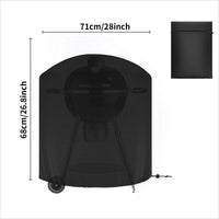 Housse barbecue Oxford 210D imperméable noir, sable ou gris, sangle réglable, 6 modèles