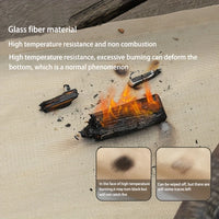 Tapis ignifuge barbecue et brasero 45 x 45 cm en fibre de verre avec 4 œillets