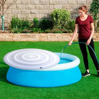 Housse de spa gonflable ronde blanche 145 cm en PVC, pliable, protection pluie et vent