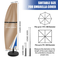Housse parasol déporté forme banane ou droite avec perche télescopique et pochette, Oxford imperméable