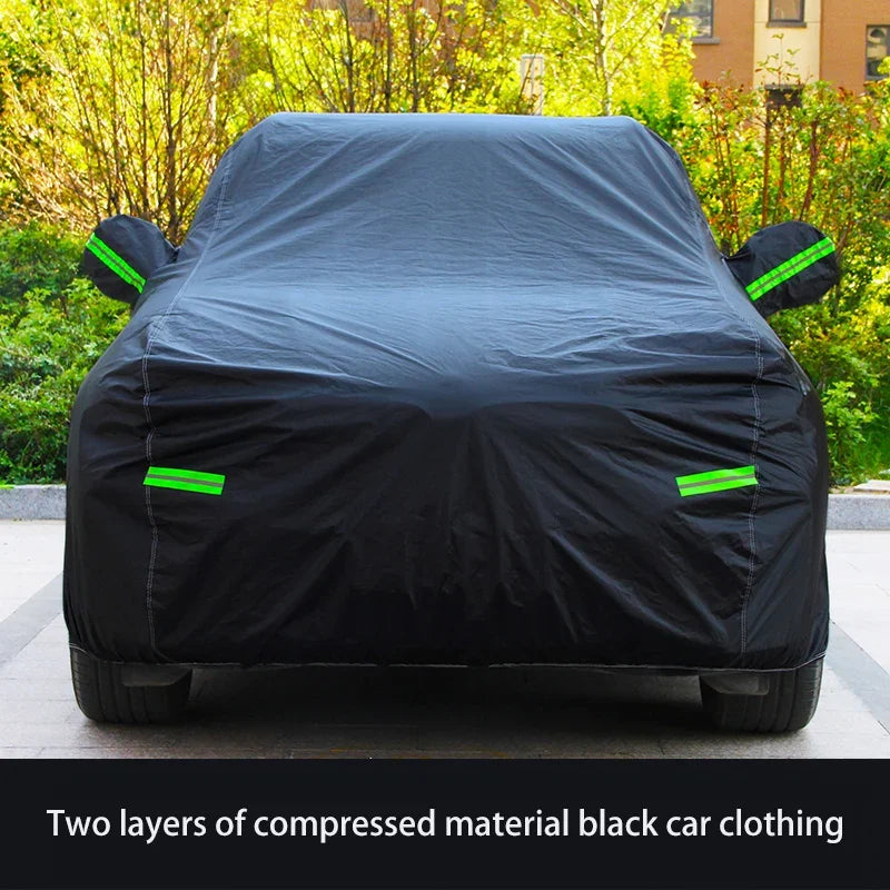 Housse voiture pour Ford Kuga, imperméable, en argent ou noir, avec bandes réfléchissantes