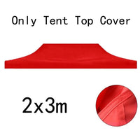 Bâche tonnelle, toit de rechange Oxford 420D rouge ou bleu, 2x2 à 3x4,5 m, sans cadre