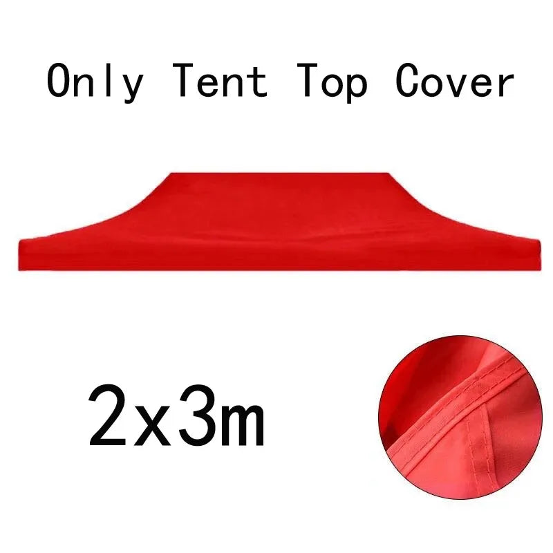 Bâche tonnelle, toit de rechange Oxford 420D rouge ou bleu, 2x2 à 3x4,5 m, sans cadre