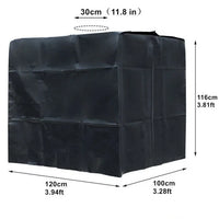 Housse de cuve IBC 1000 L imperméable, Oxford 210D, 120x100x116 cm, avec ou sans fermeture éclair
