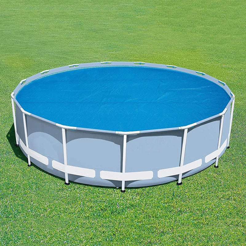 Bâche à bulles piscine ronde 240 ou 300 cm en film PE isolant anti-poussière