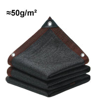 Voile d'ombrage noire anti-UV à œillets, 36 tailles, 50 ou 100 g/m²