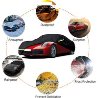 Housse voiture pour Porsche 911 (1998-2023), noire, imperméable et anti-UV, polyester 190T